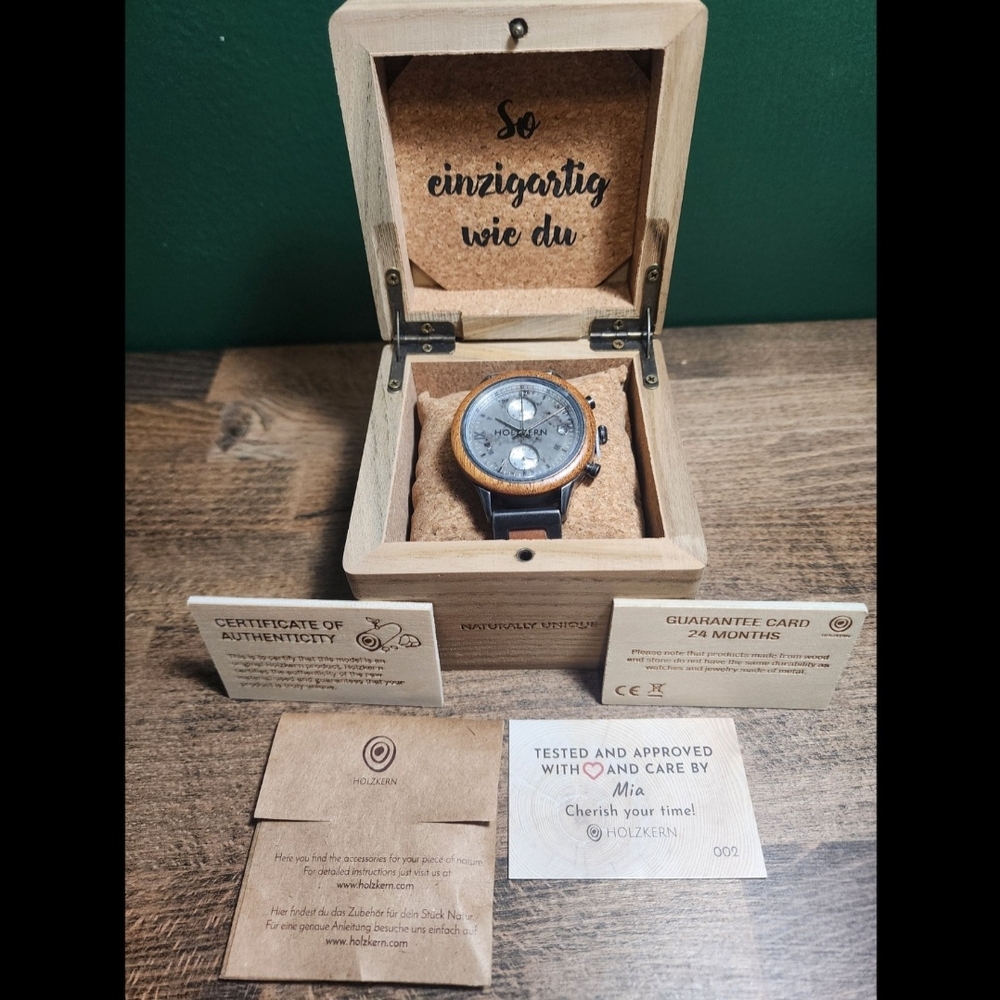 NEW Holzkern Men's Watch - Walnut & Marble
